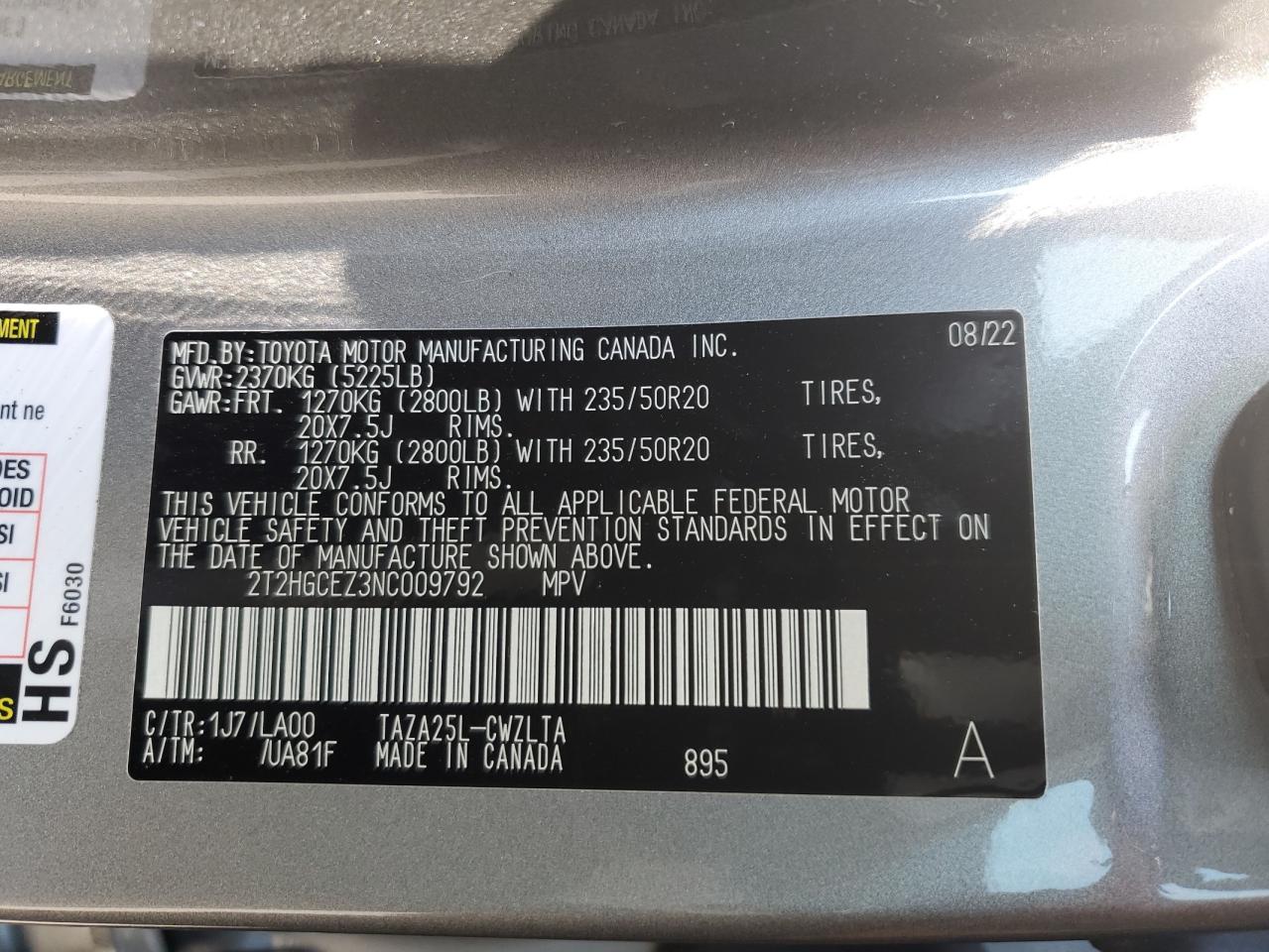 Photo 11 VIN: 2T2HGCEZ3NC009792 - LEXUS NX 