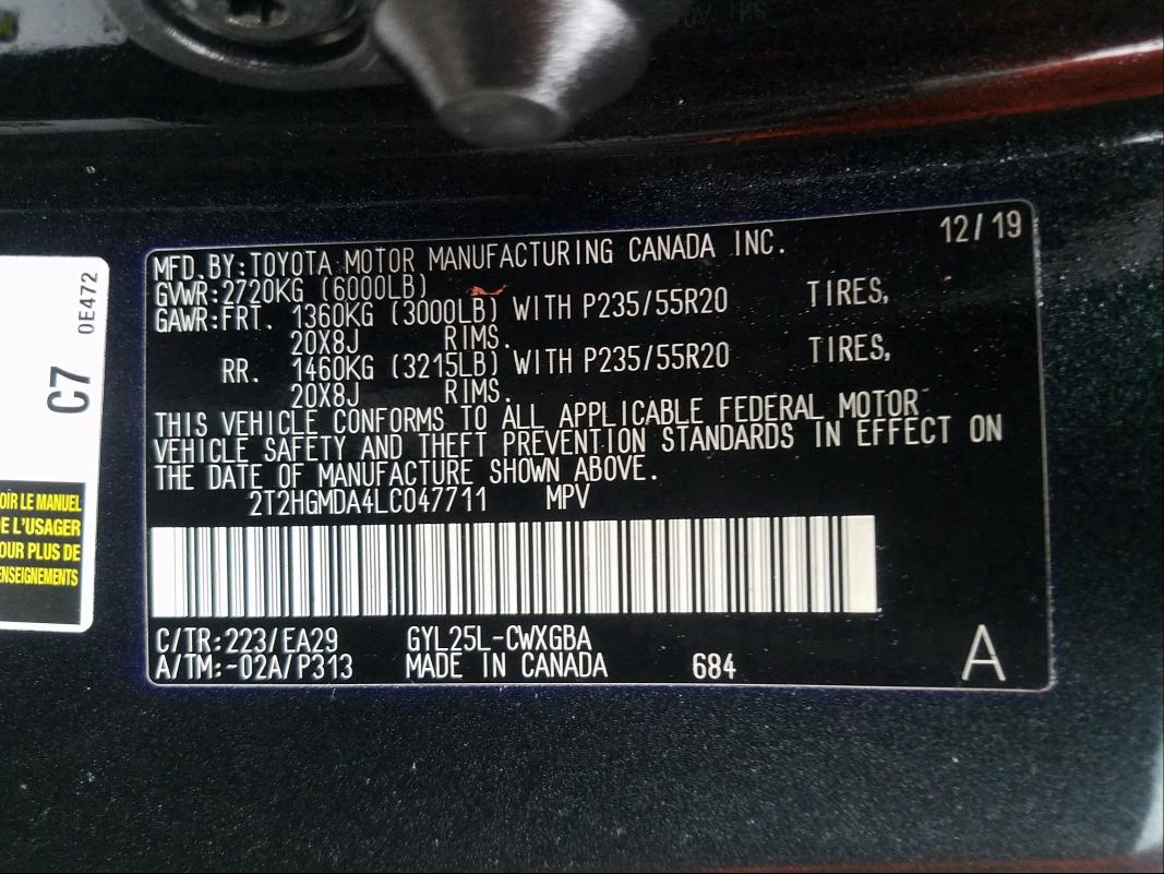 Photo 9 VIN: 2T2HGMDA4LC047711 - LEXUS RX 