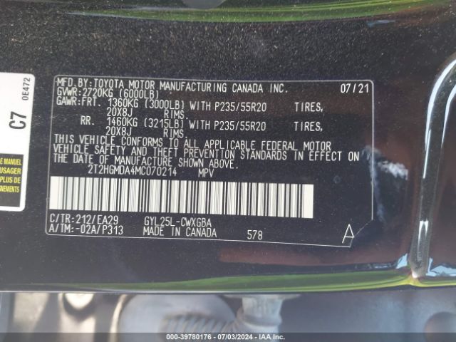 Photo 8 VIN: 2T2HGMDA4MC070214 - LEXUS RX 450H 