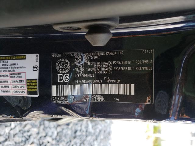 Photo 9 VIN: 2T2HGMDAXMC061839 - LEXUS RX 450H 