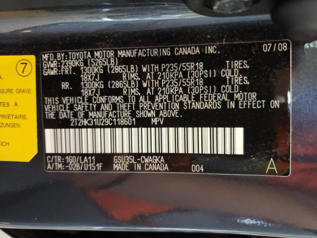 Photo 12 VIN: 2T2HK31U29C118601 - LEXUS RX 350 