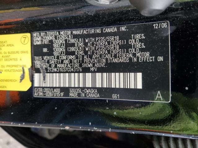 Photo 12 VIN: 2T2HK31U37C043176 - LEXUS RX350 