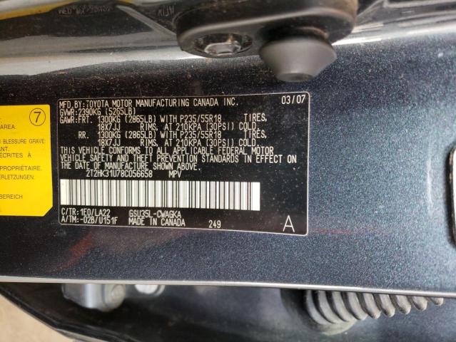 Photo 11 VIN: 2T2HK31U78C056658 - LEXUS RX350 