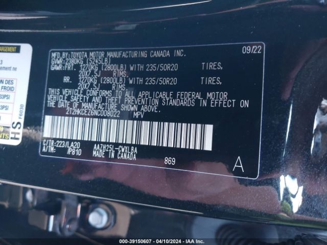 Photo 8 VIN: 2T2HKCEZ6NC008022 - LEXUS NX 