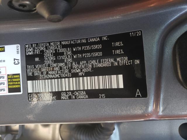 Photo 9 VIN: 2T2HZMAA0MC190493 - LEXUS RX 350 