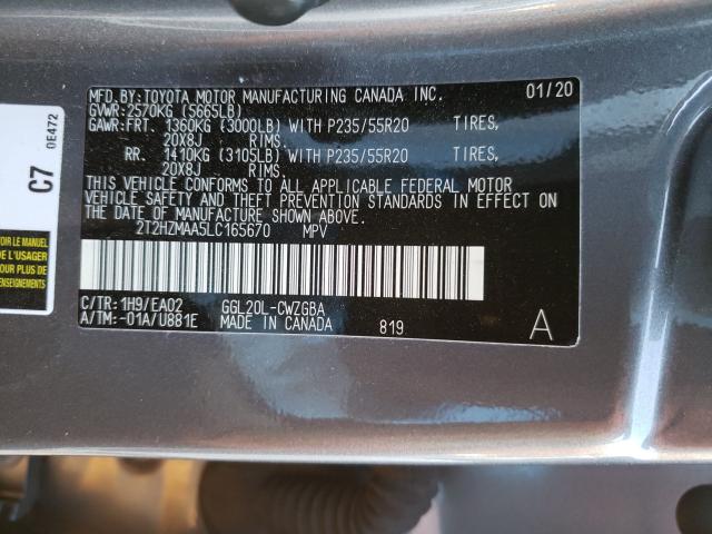 Photo 9 VIN: 2T2HZMAA5LC165670 - LEXUS RX 350 