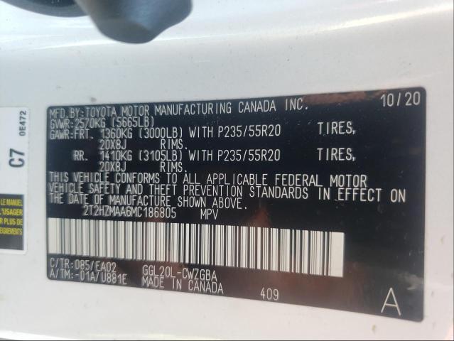 Photo 9 VIN: 2T2HZMAA6MC186805 - LEXUS RX 350 