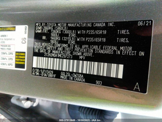 Photo 8 VIN: 2T2HZMDA1MC297273 - LEXUS RX 350 