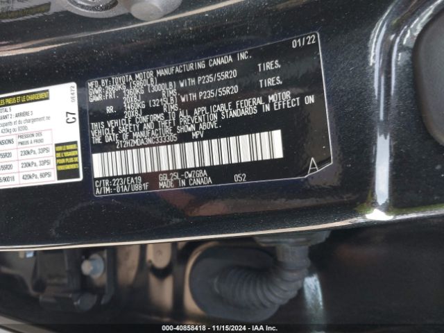 Photo 8 VIN: 2T2HZMDA3NC333305 - LEXUS RX 