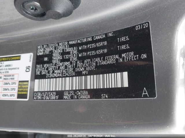 Photo 8 VIN: 2T2HZMDA4LC242556 - LEXUS RX 350 