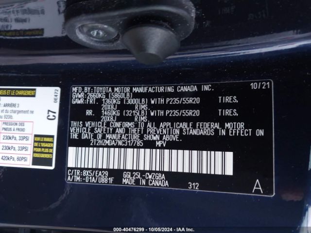 Photo 8 VIN: 2T2HZMDA7NC317785 - LEXUS RX 