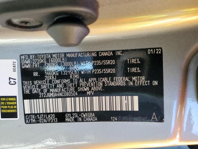 Photo 11 VIN: 2T2JGMDA4NC080504 - LEXUS RX 450H 