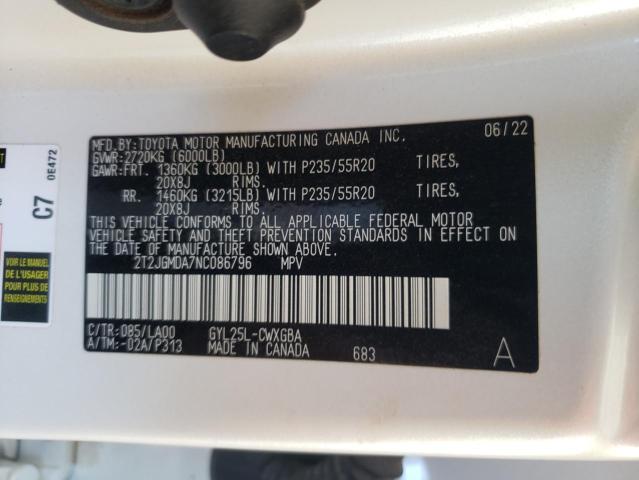 Photo 12 VIN: 2T2JGMDA7NC086796 - LEXUS RX 450H 