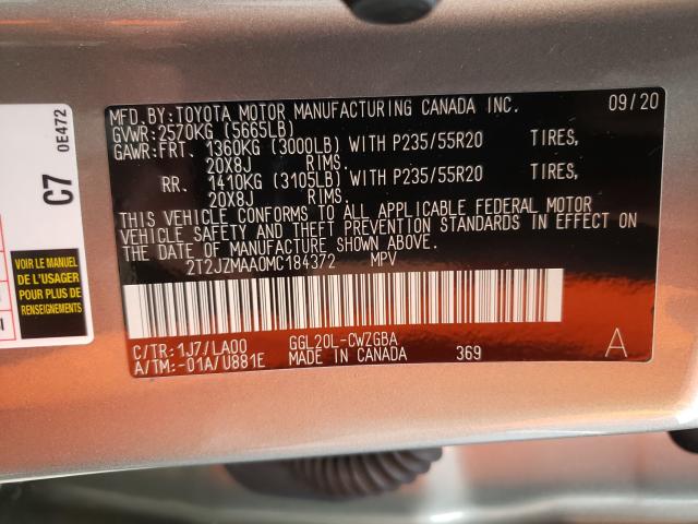 Photo 9 VIN: 2T2JZMAA0MC184372 - LEXUS RX 350 