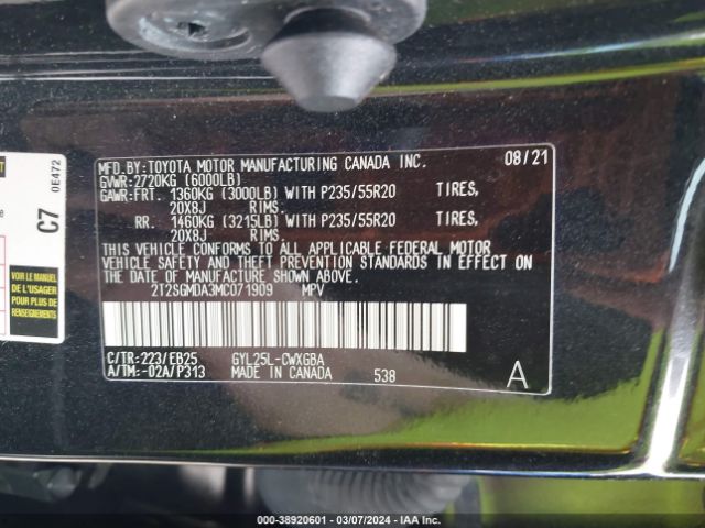 Photo 8 VIN: 2T2SGMDA3MC071909 - LEXUS RX 450H 