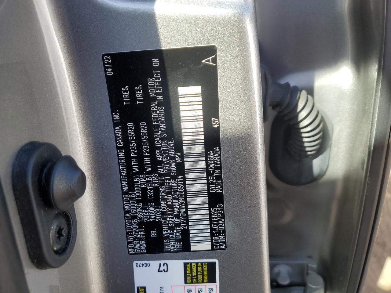 Photo 11 VIN: 2T2YGMDA3NC085014 - LEXUS RX 