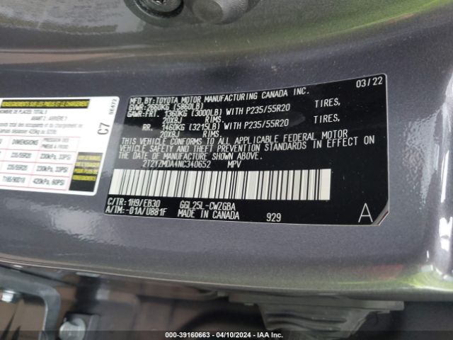 Photo 8 VIN: 2T2YZMDA4NC340652 - LEXUS RX 350 