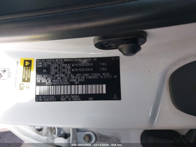 Photo 8 VIN: 2T2ZB1BA3FC003644 - LEXUS RX 450H 