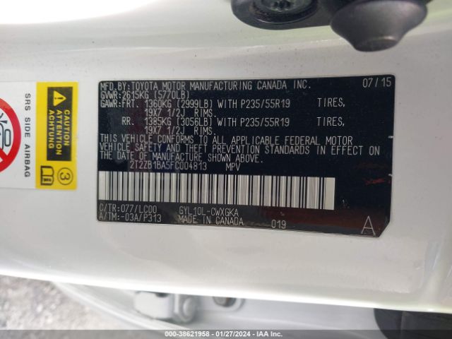 Photo 8 VIN: 2T2ZB1BA5FC004813 - LEXUS RX 450H 