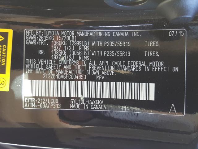 Photo 9 VIN: 2T2ZB1BA6FC004853 - LEXUS RX 450H 