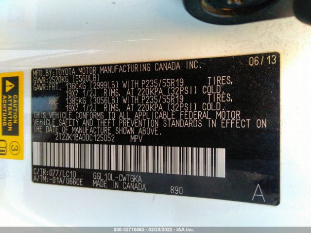 Photo 8 VIN: 2T2ZK1BA0DC125052 - LEXUS RX 350 