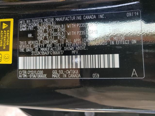 Photo 11 VIN: 2T2ZK1BA0FC166817 - LEXUS RX350 