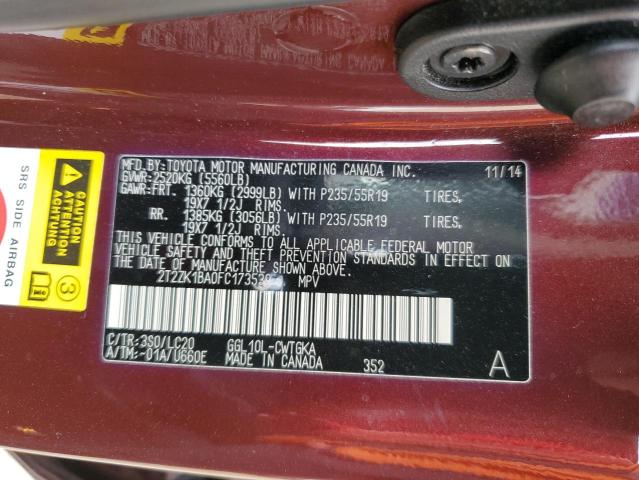 Photo 11 VIN: 2T2ZK1BA0FC173539 - LEXUS RX 350 