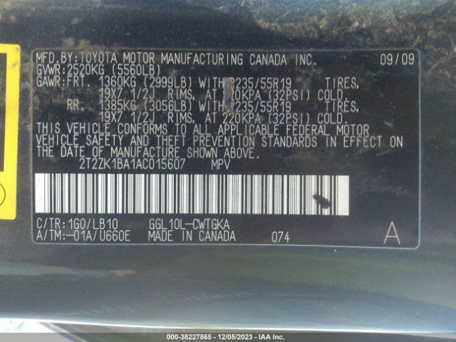 Photo 8 VIN: 2T2ZK1BA1AC015607 - LEXUS RX 350 