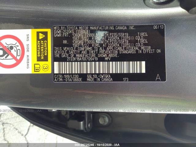 Photo 8 VIN: 2T2ZK1BA1DC126419 - LEXUS RX 350 