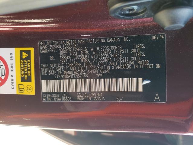 Photo 12 VIN: 2T2ZK1BA1FC157186 - LEXUS RX350 