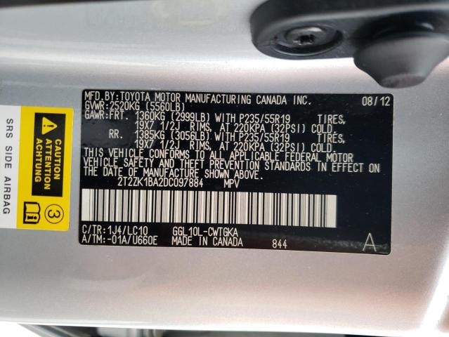 Photo 9 VIN: 2T2ZK1BA2DC097884 - LEXUS RX 350 