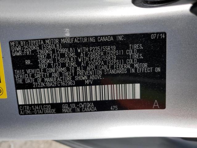 Photo 12 VIN: 2T2ZK1BA2FC162963 - LEXUS RX350 