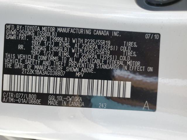 Photo 13 VIN: 2T2ZK1BA3AC038807 - LEXUS RX 350 