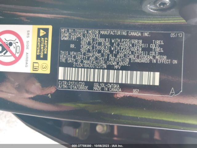 Photo 8 VIN: 2T2ZK1BA3DC123134 - LEXUS RX 350 