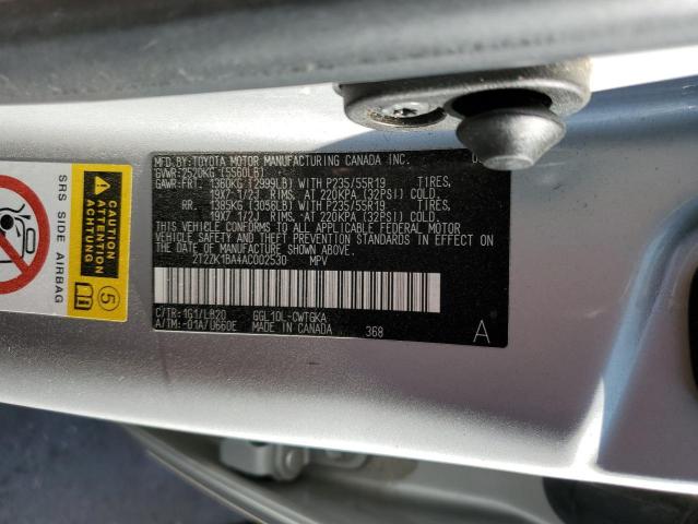 Photo 9 VIN: 2T2ZK1BA4AC002530 - LEXUS RX 350 