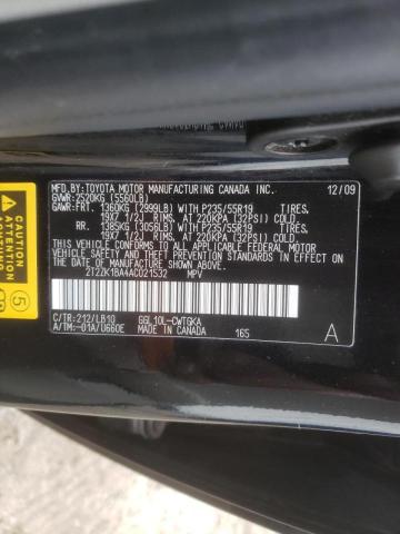 Photo 9 VIN: 2T2ZK1BA4AC021532 - LEXUS RX 350 