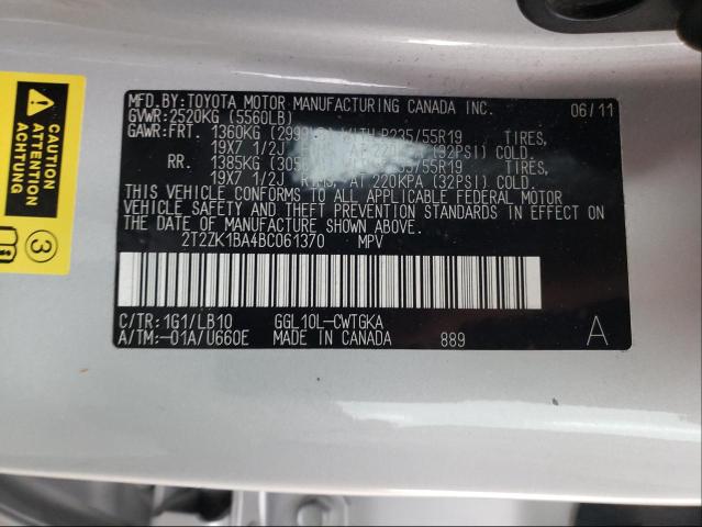 Photo 9 VIN: 2T2ZK1BA4BC061370 - LEXUS RX 350 