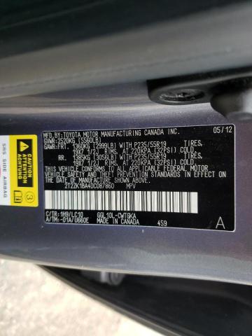 Photo 9 VIN: 2T2ZK1BA4DC087860 - LEXUS RX 350 