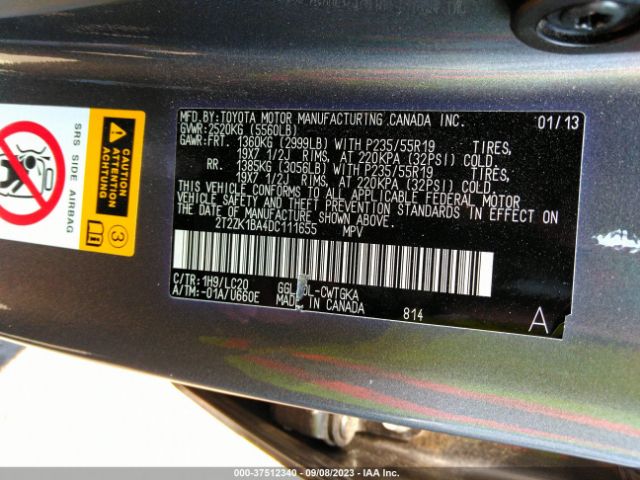 Photo 8 VIN: 2T2ZK1BA4DC111655 - LEXUS RX 350 