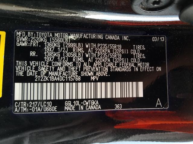 Photo 9 VIN: 2T2ZK1BA4DC115768 - LEXUS RX 350 