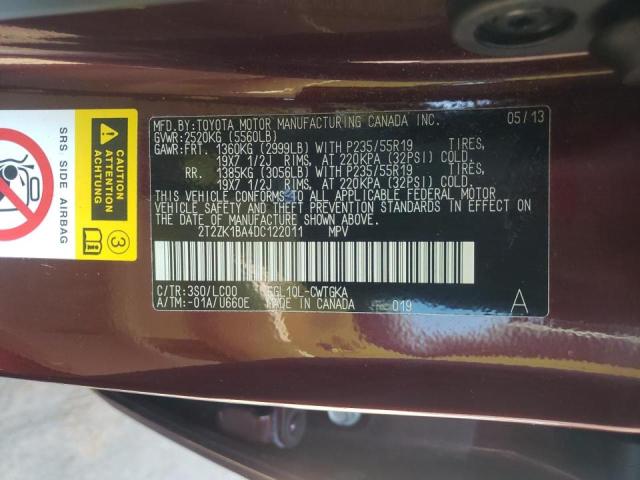 Photo 9 VIN: 2T2ZK1BA4DC122011 - LEXUS RX 350 