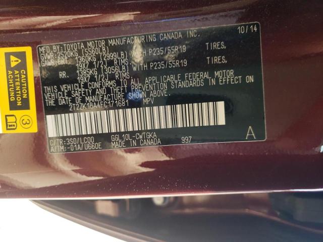 Photo 9 VIN: 2T2ZK1BA4FC171681 - LEXUS RX 350 