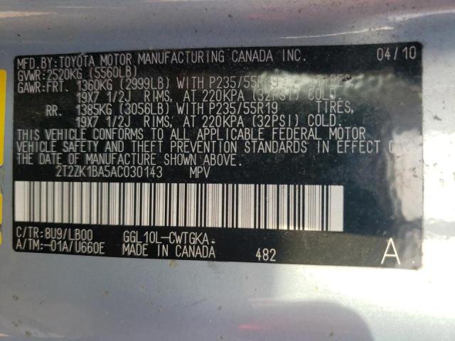 Photo 9 VIN: 2T2ZK1BA5AC030143 - LEXUS RX 350 