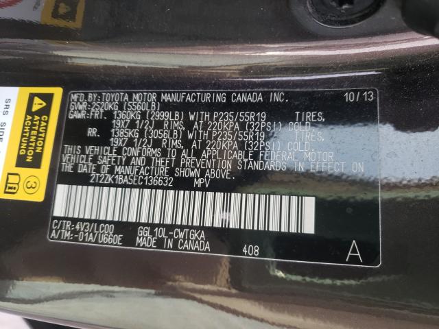 Photo 9 VIN: 2T2ZK1BA5EC136632 - LEXUS RX 350 