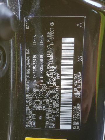 Photo 12 VIN: 2T2ZK1BA5FC201531 - LEXUS RX 350 