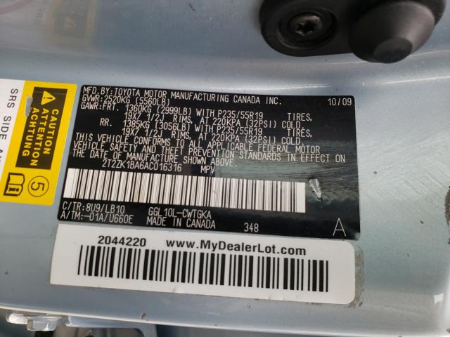 Photo 9 VIN: 2T2ZK1BA6AC016316 - LEXUS RX 350 