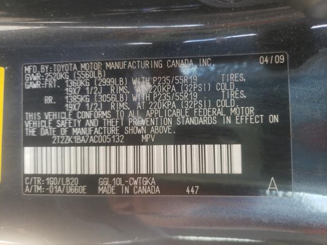 Photo 9 VIN: 2T2ZK1BA7AC005132 - LEXUS RX 350 