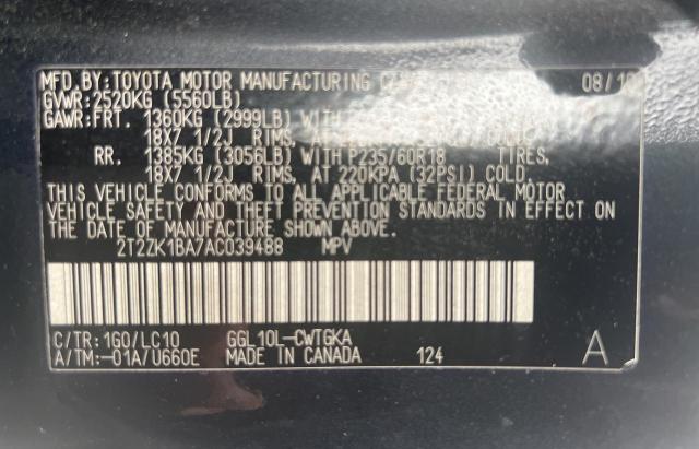 Photo 9 VIN: 2T2ZK1BA7AC039488 - LEXUS RX 350 