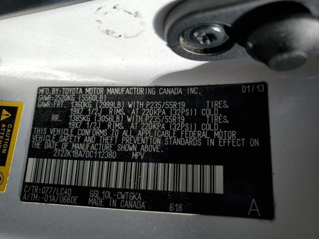 Photo 12 VIN: 2T2ZK1BA7DC112380 - LEXUS RX 350 