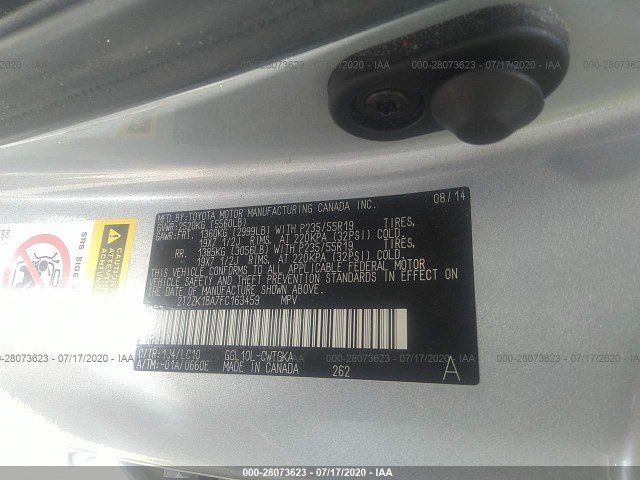 Photo 8 VIN: 2T2ZK1BA7FC163459 - LEXUS RX 350 